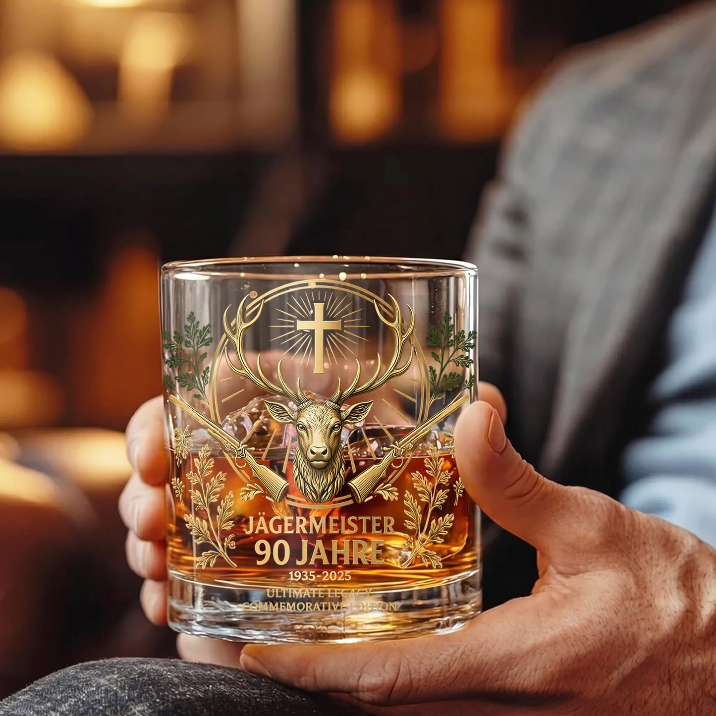 Jägermeister 90 Jahre Whiskey Glass - Commemorative Edition Gift