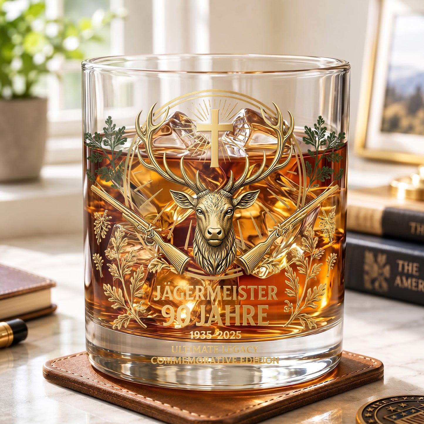 Jägermeister 90 Jahre Whiskey Glass - Commemorative Edition Gift