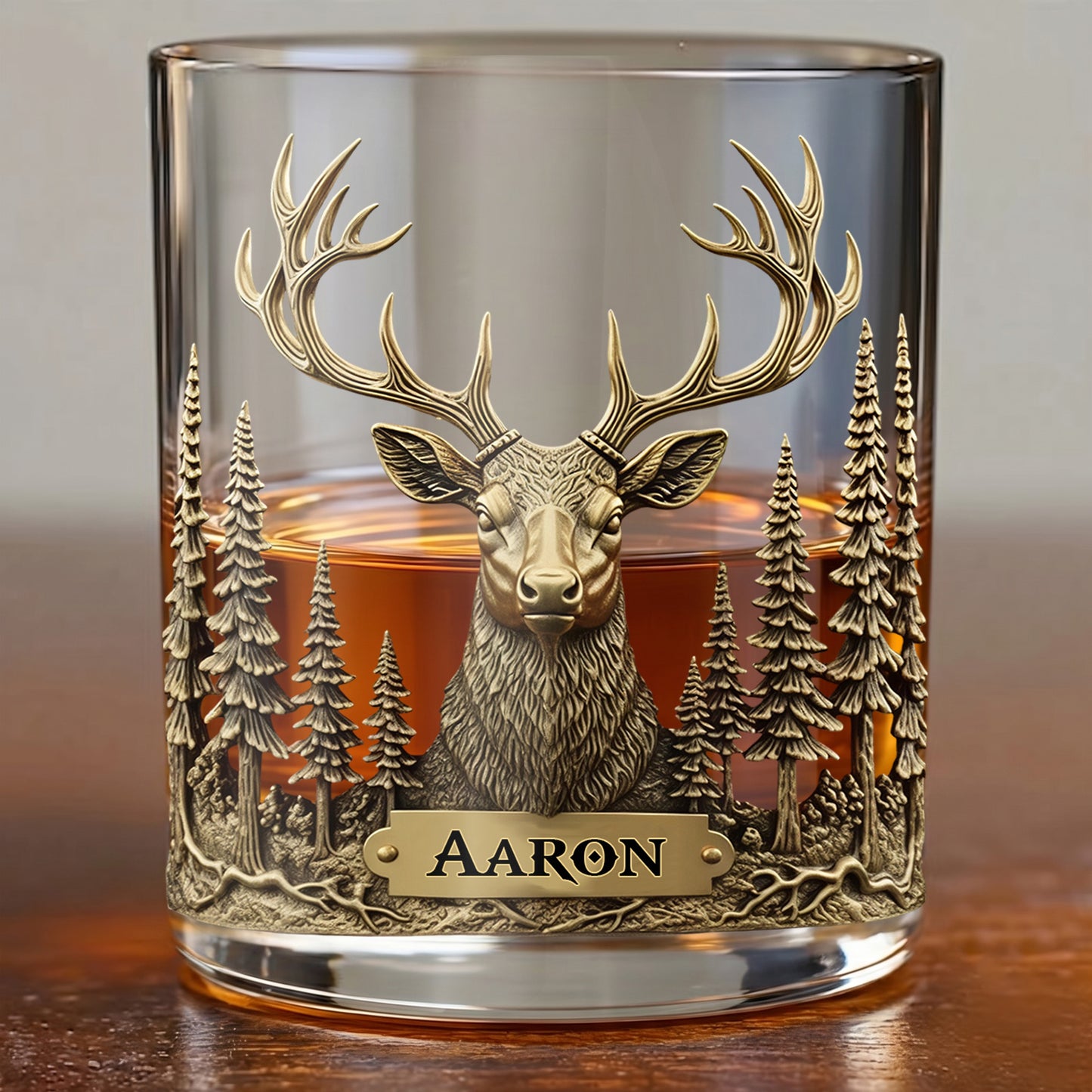 Personalized Deer Whiskey Glass - Custom Hunter & Wildlife Gift