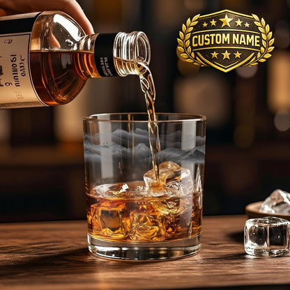Mountain Landscape Whiskey Glass - Scenic Nature Barware Gift
