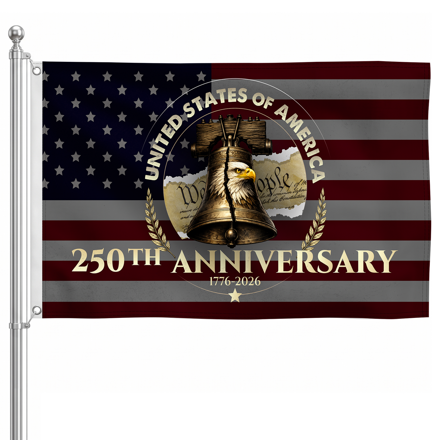 United States 250th Anniversary Flag | Liberty Bell Eagle Flags