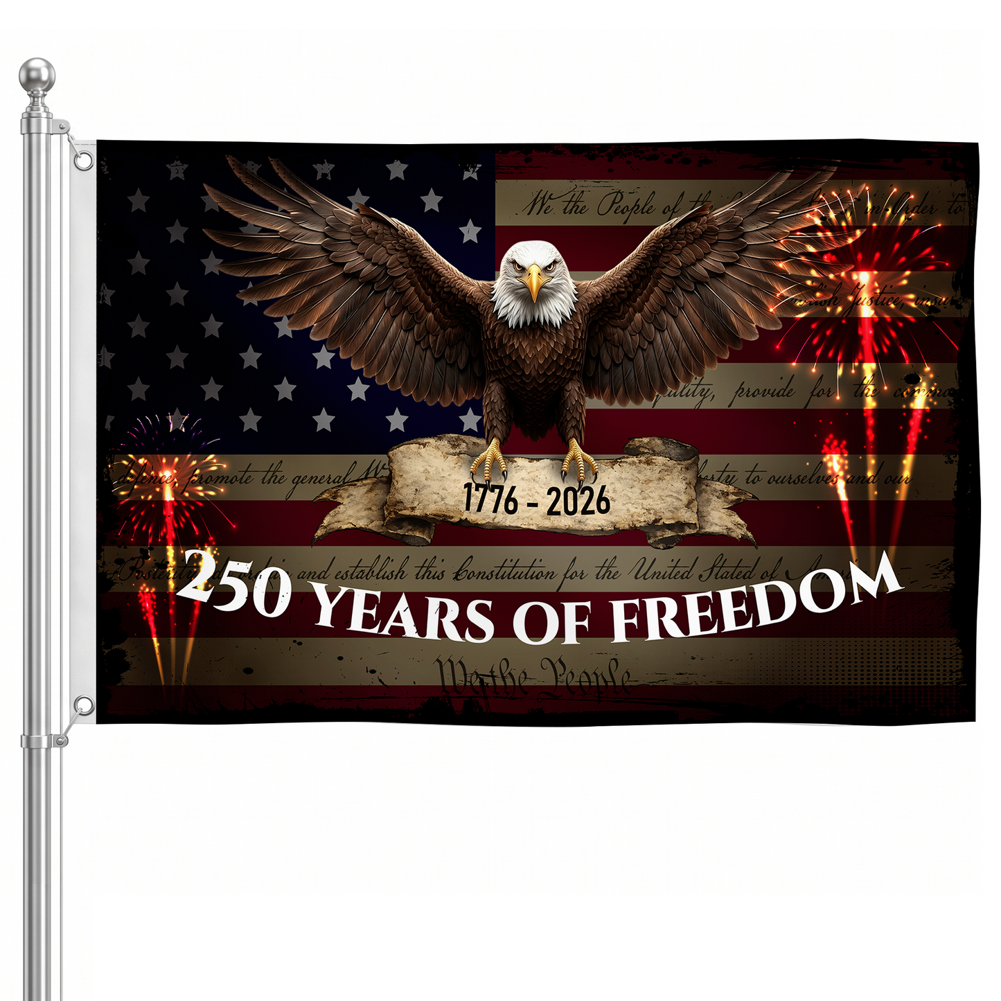 250 Years of Freedom Flag | Happy 250th Birthday US Patriotic Decor