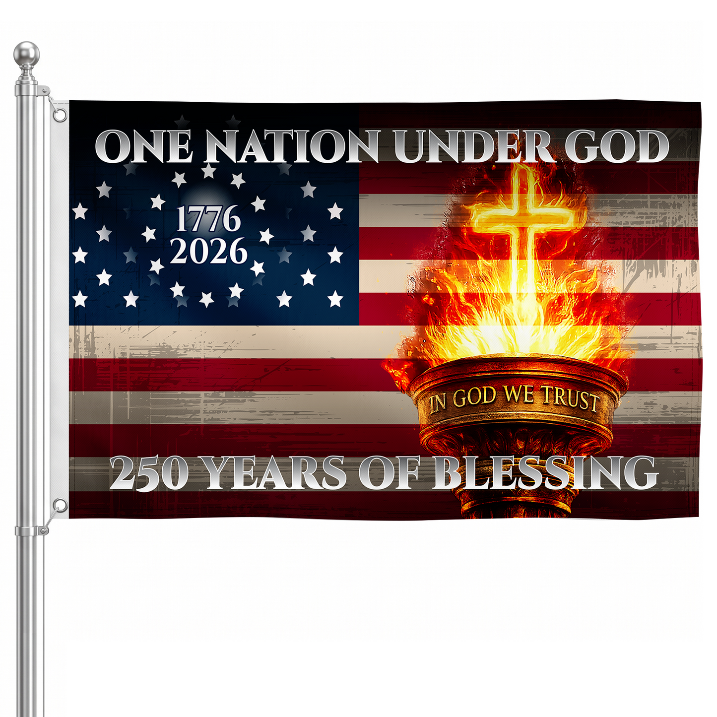 250 Years of Blessing Flag | In God We Trust Patriotic Flags
