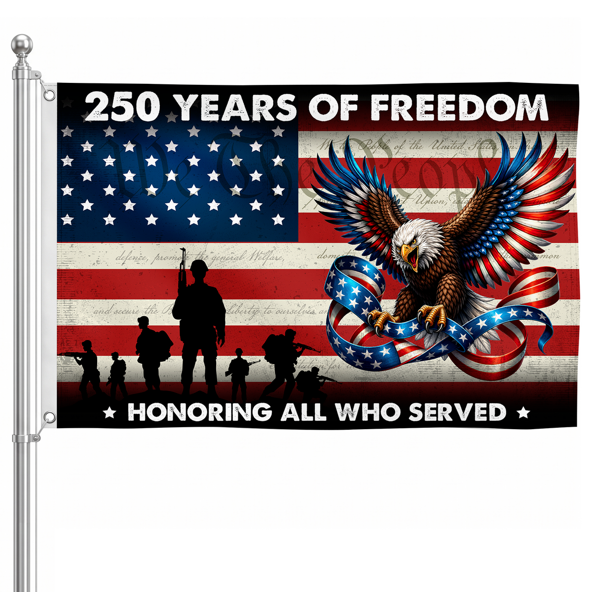 250 Years of Freedom Flag | Honoring All Who Served Veteran Flags