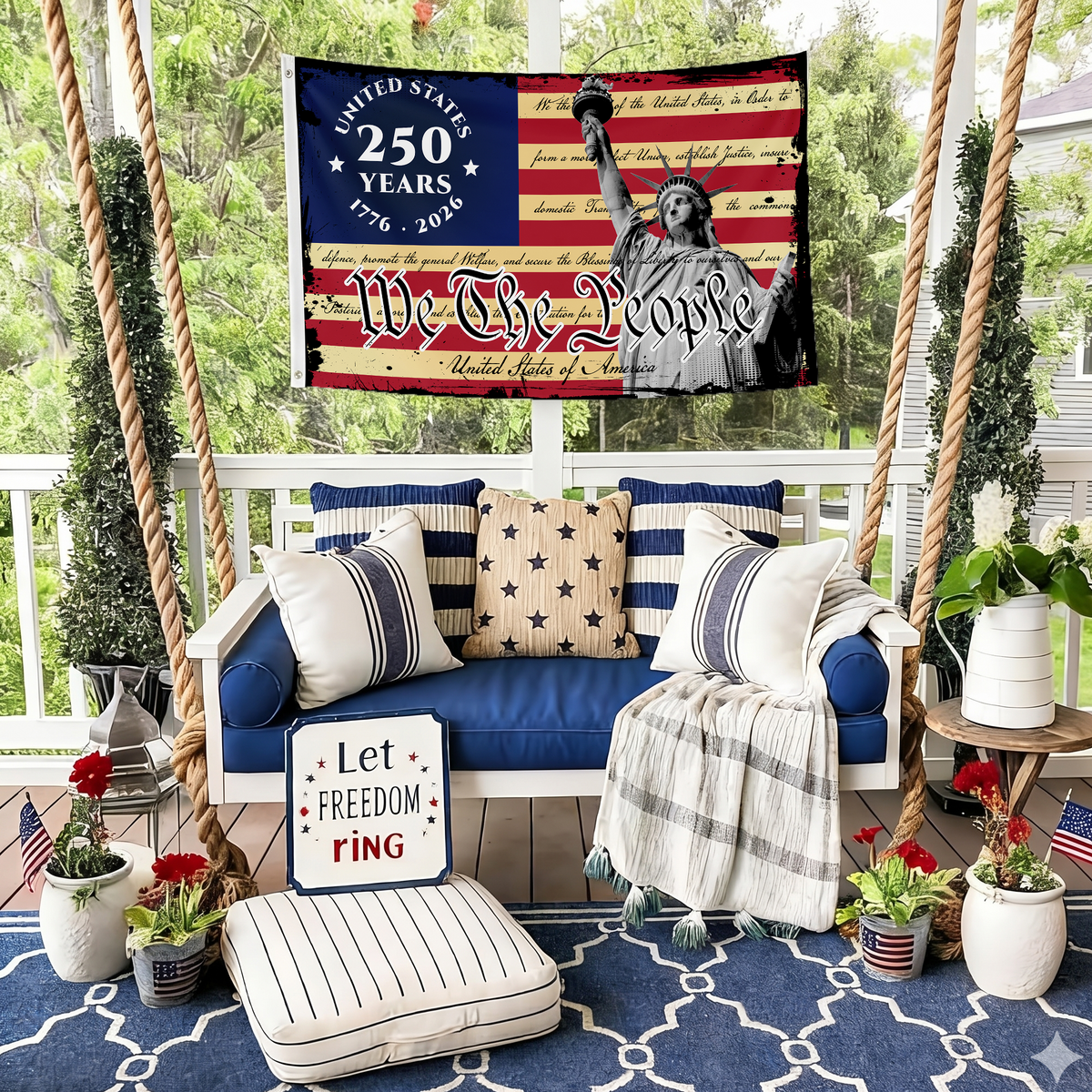 United States 250 Years Flag 1776-2026 | We The People Patriotic Banner