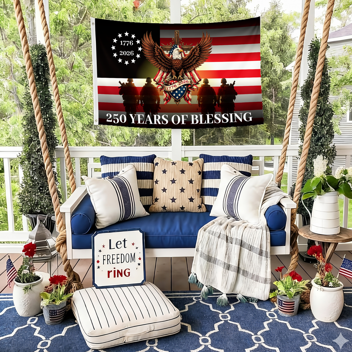 250 Years of Blessing Flag | Eagle & Veteran Patriotic Flags