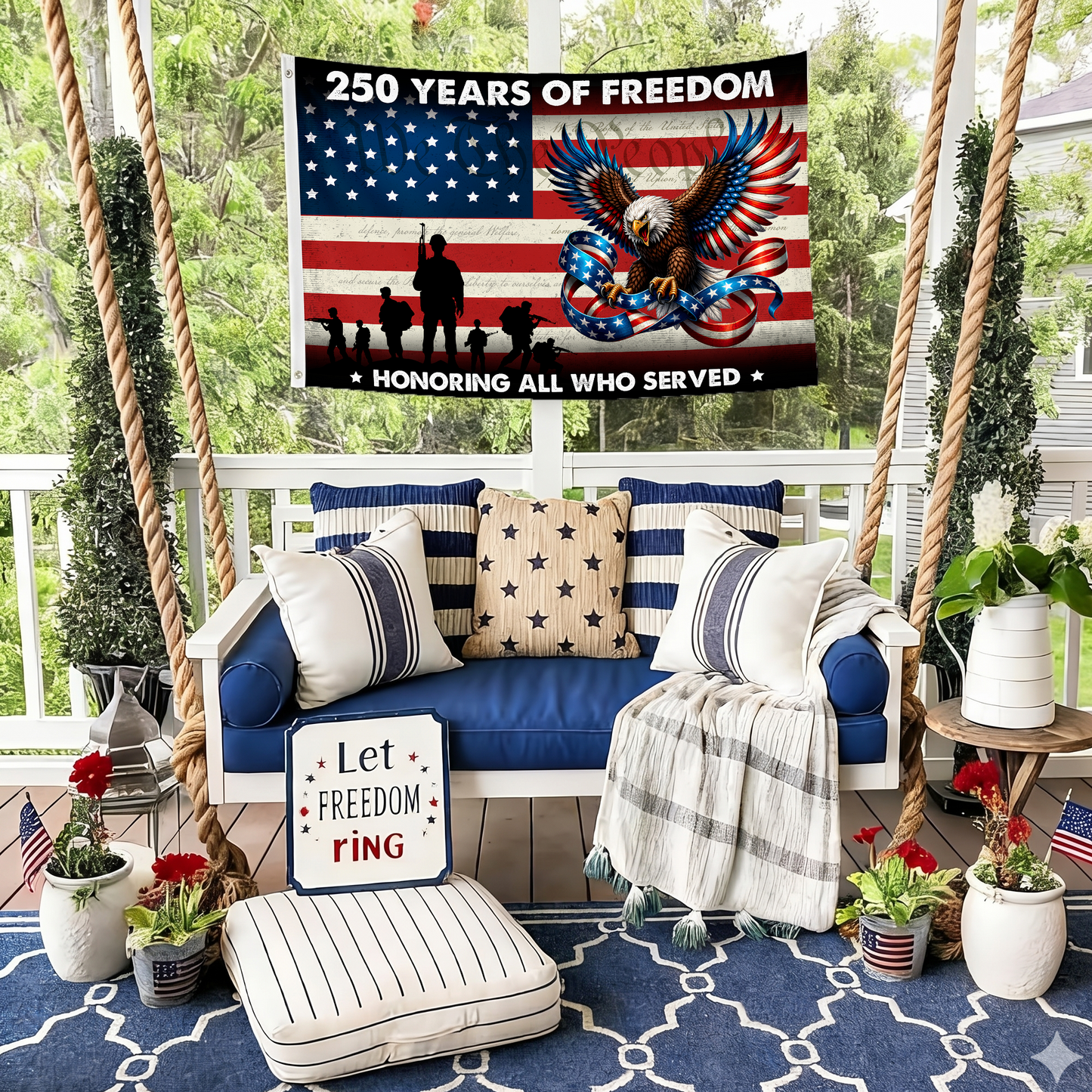 250 Years of Freedom Flag | Honoring All Who Served Veteran Flags