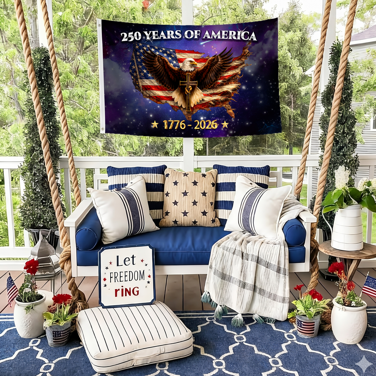 250 Years of America Flag | 1776-2026 Eagle Cross Flags