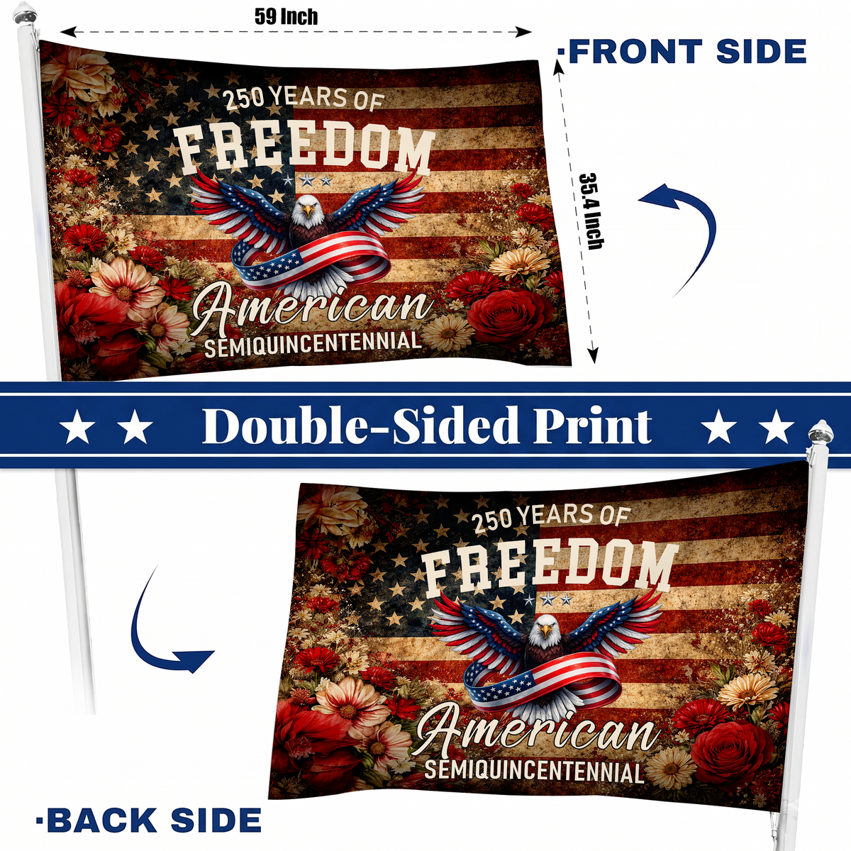 250 Years of Freedom Flag | American Semiquincentennial Patriotic Flags
