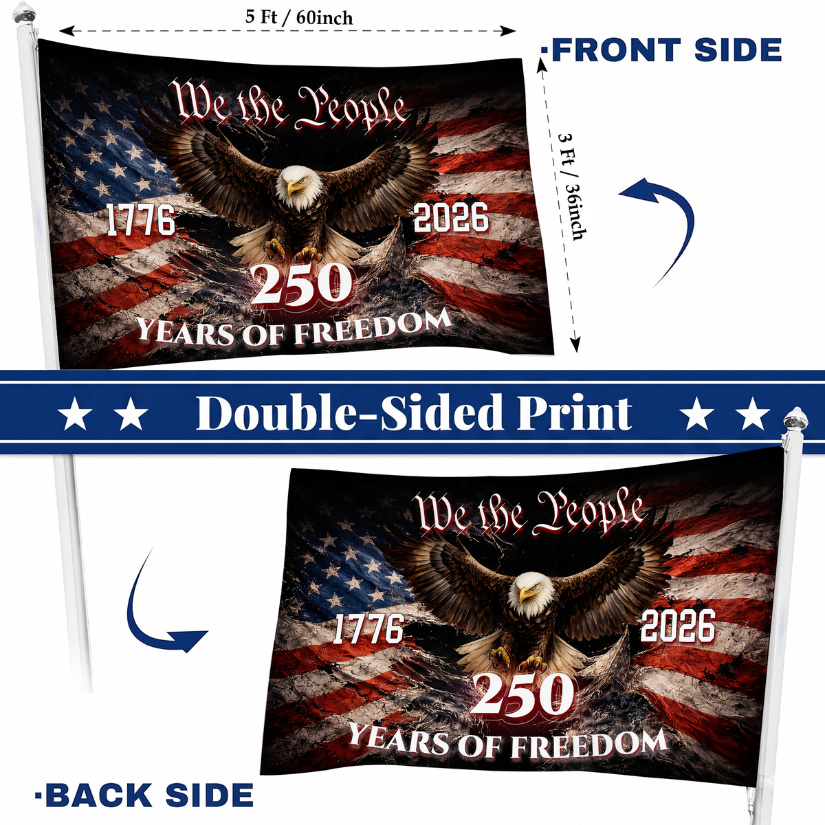 We The People Flag | 250 Years of Freedom Eagle Flags