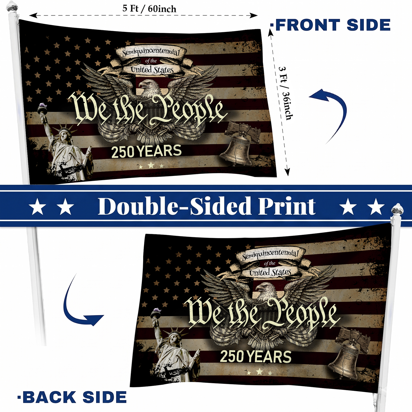 America 250th Anniversary Flag | We The People Patriotic Eagle Flags