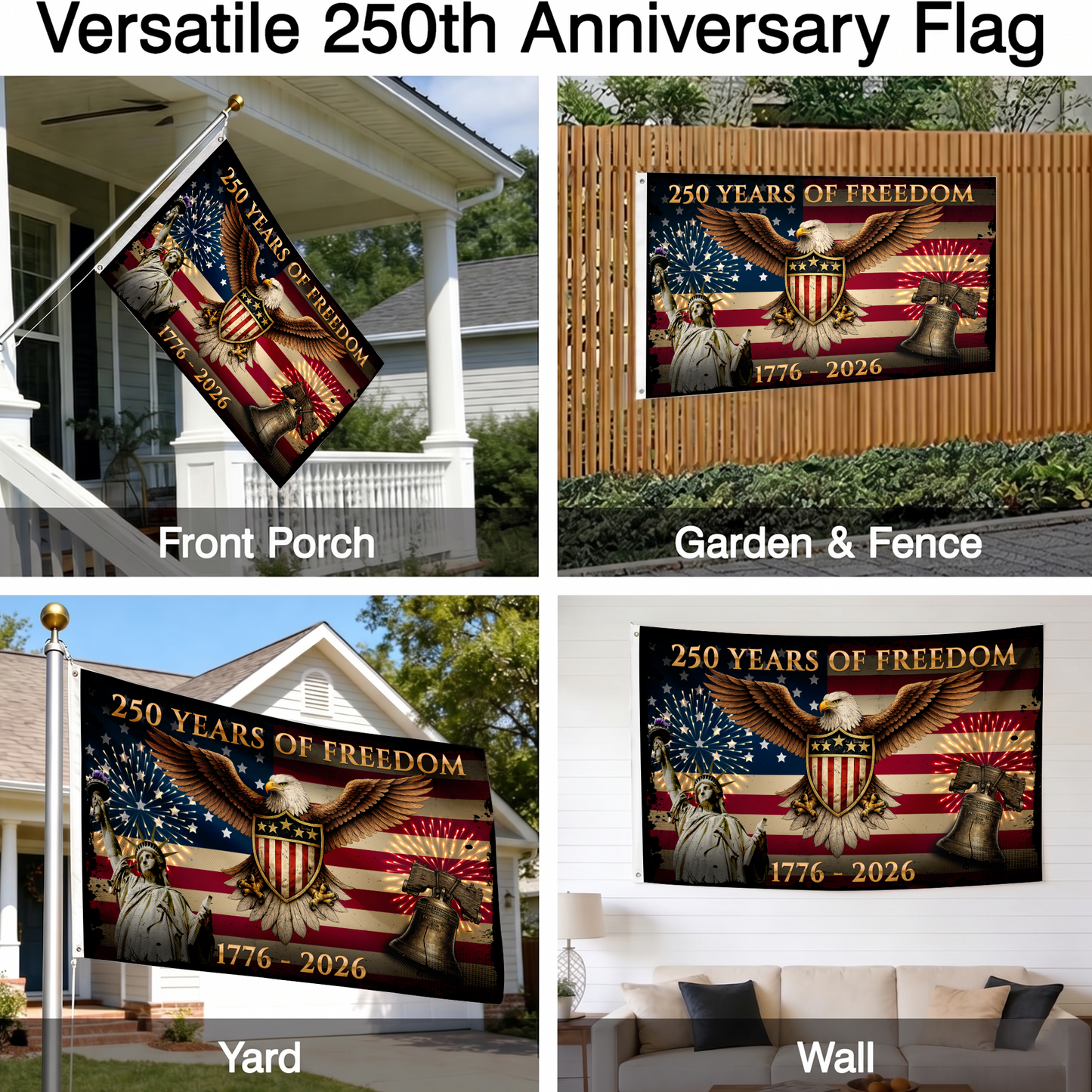 250 Years of Freedom Flag | 1776-2026 Eagle & Liberty Bell Flags