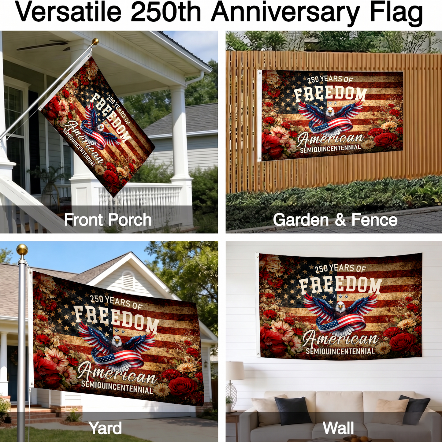 250 Years of Freedom Flag | American Semiquincentennial Patriotic Flags
