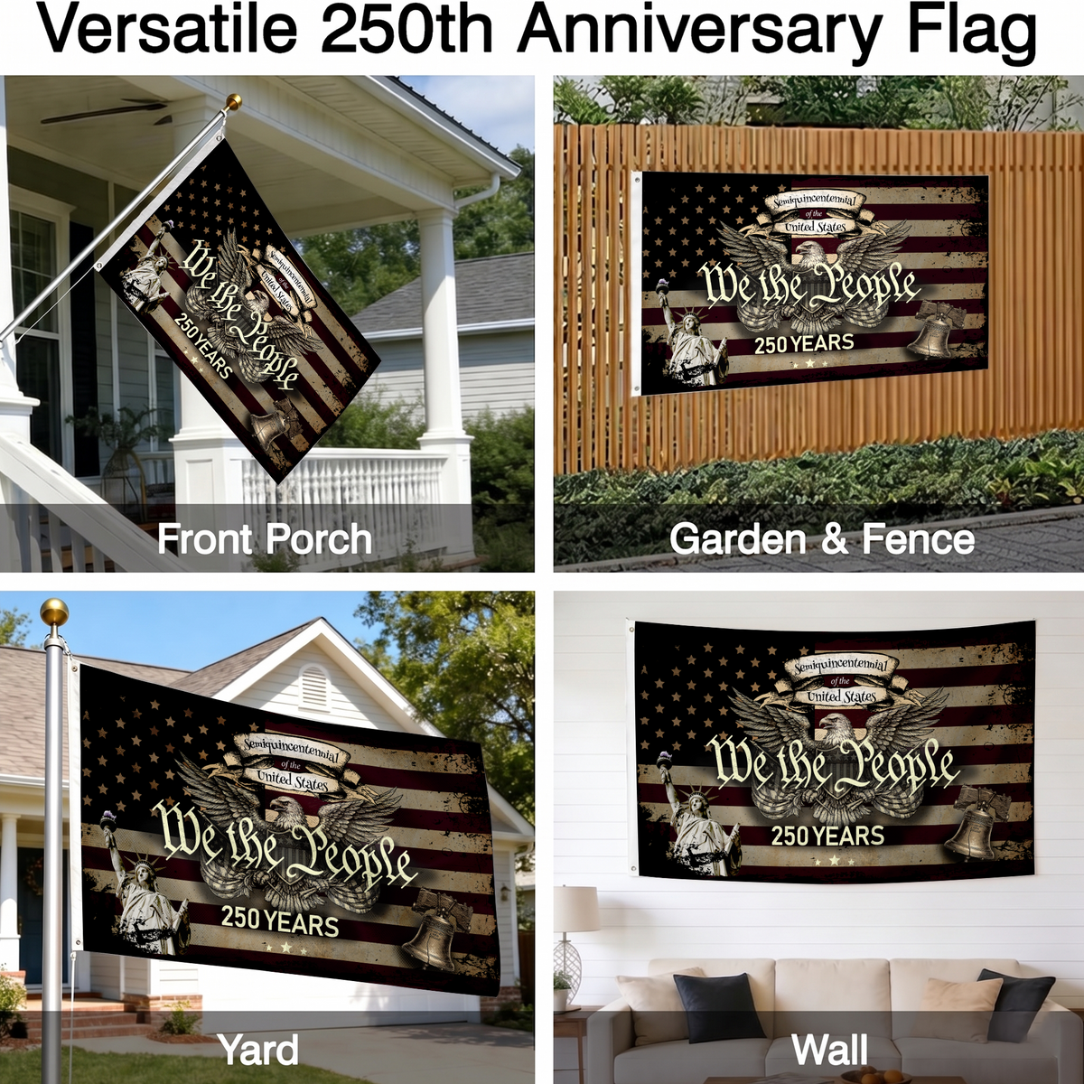 America 250th Anniversary Flag | We The People Patriotic Eagle Flags