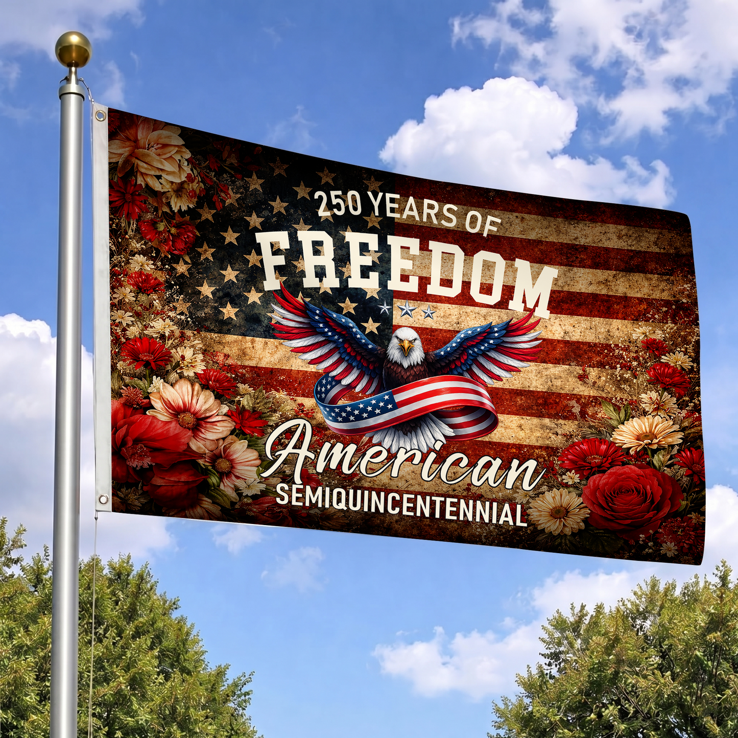 250 Years of Freedom Flag | American Semiquincentennial Patriotic Flags