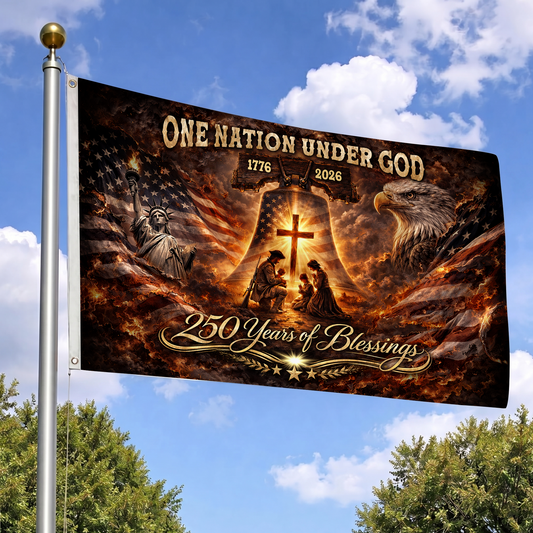 One Nation Under God Flag | 250 Years of Blessings Christian Flags