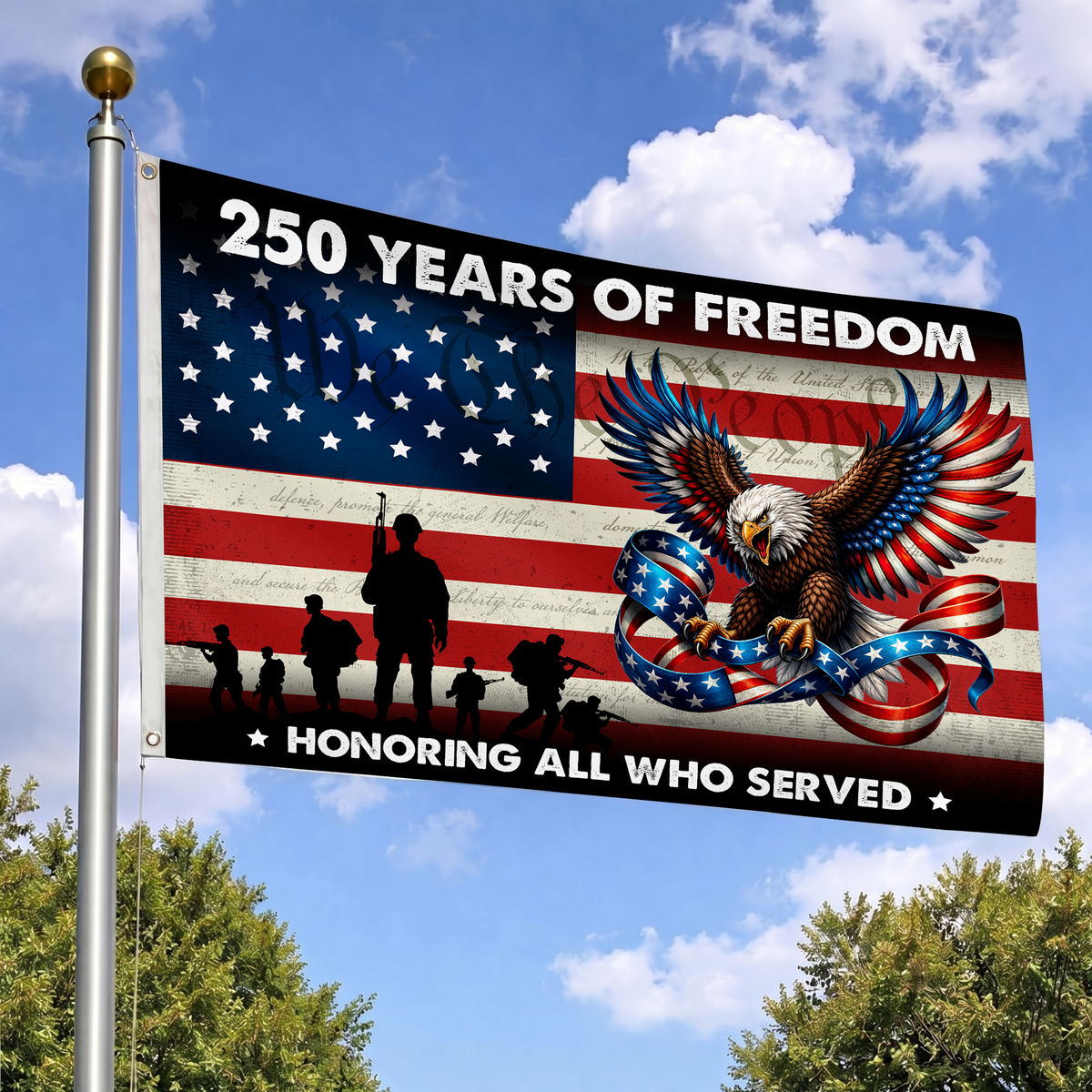 250 Years of Freedom Flag | Honoring All Who Served Veteran Flags