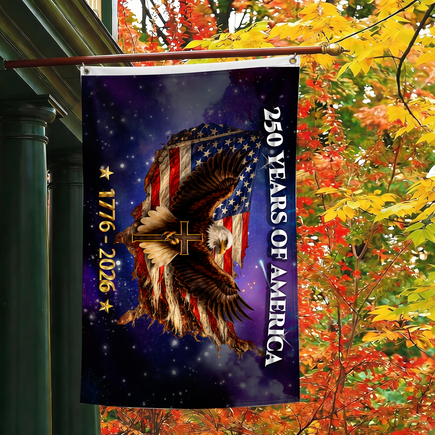 250 Years of America Flag | 1776-2026 Eagle Cross Flags