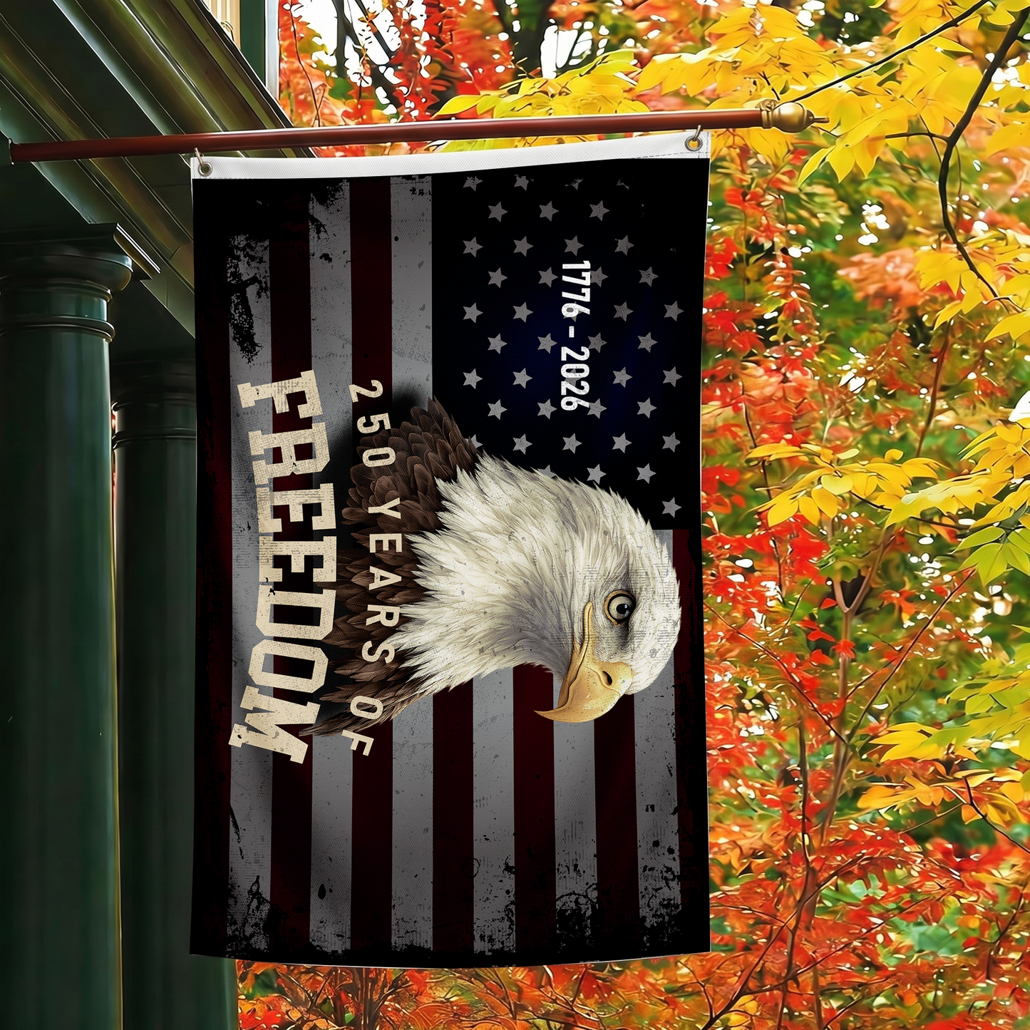 Happy 250th Birthday America Flag | 250 Years of Freedom Vintage Eagle Flags