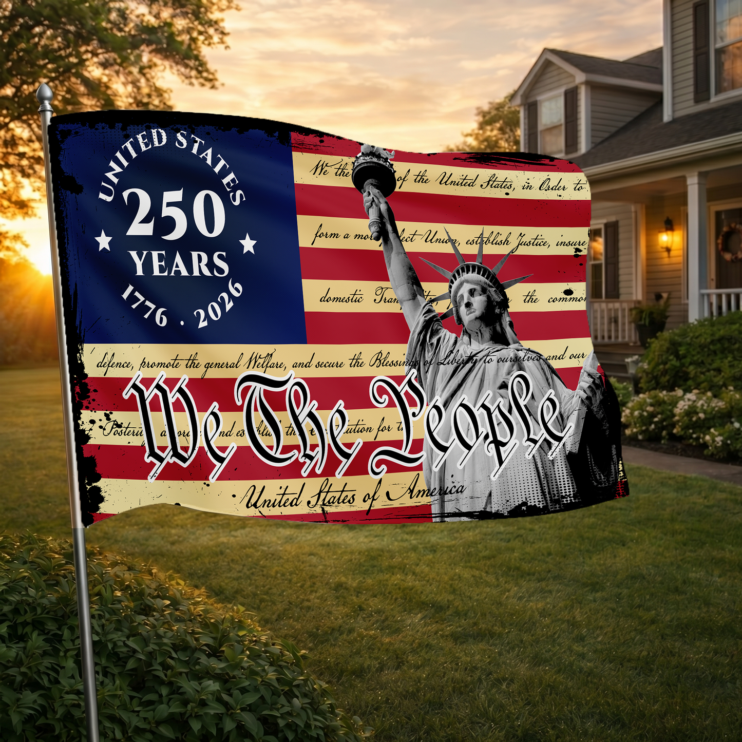 United States 250 Years Flag 1776-2026 | We The People Patriotic Banner