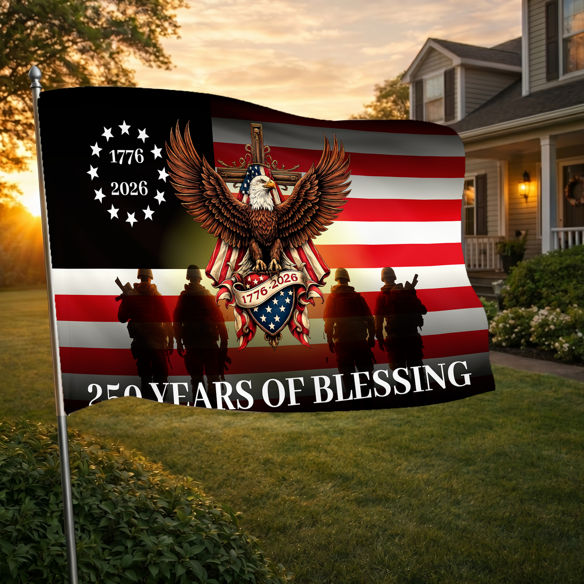 250 Years of Blessing Flag | Eagle & Veteran Patriotic Flags