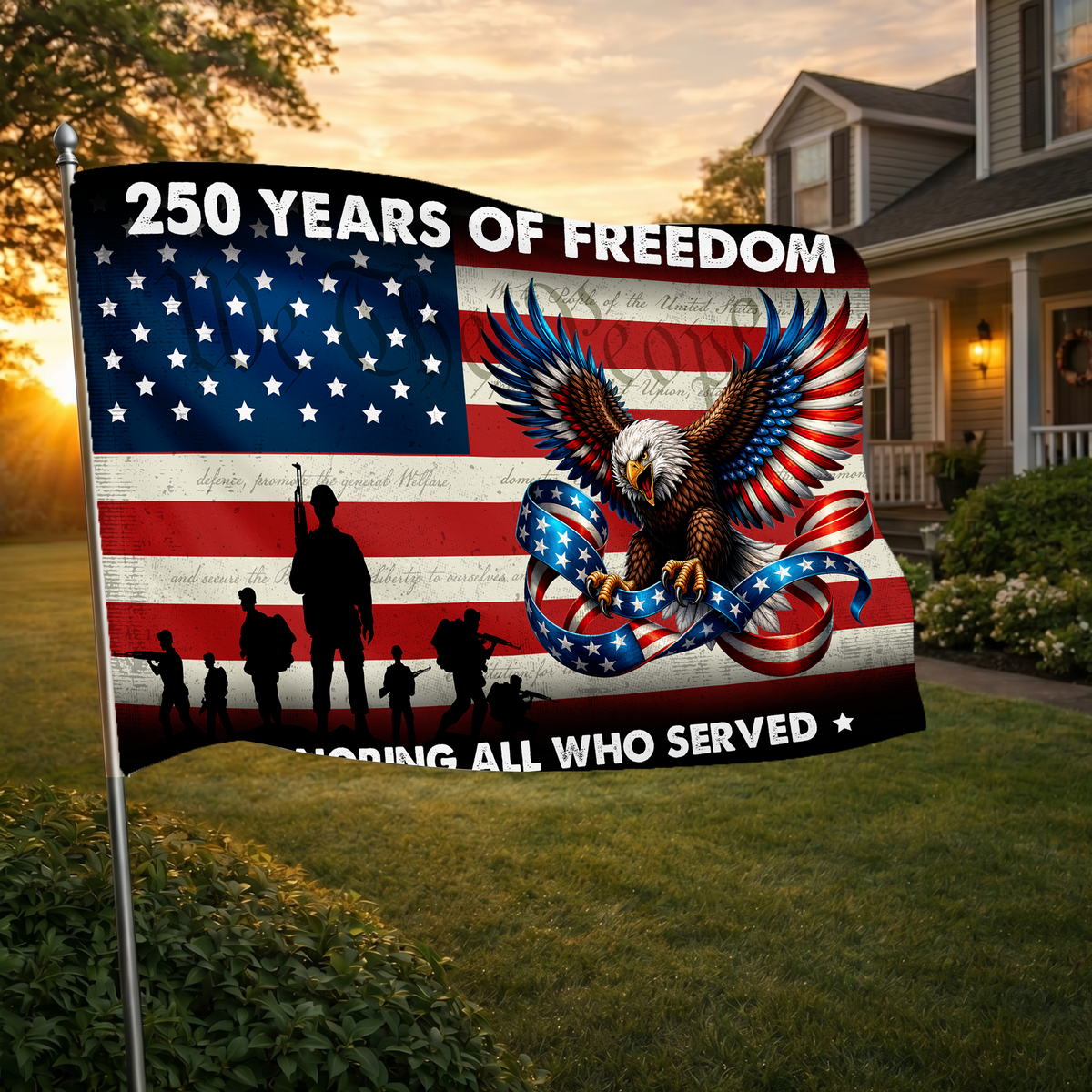 250 Years of Freedom Flag | Honoring All Who Served Veteran Flags