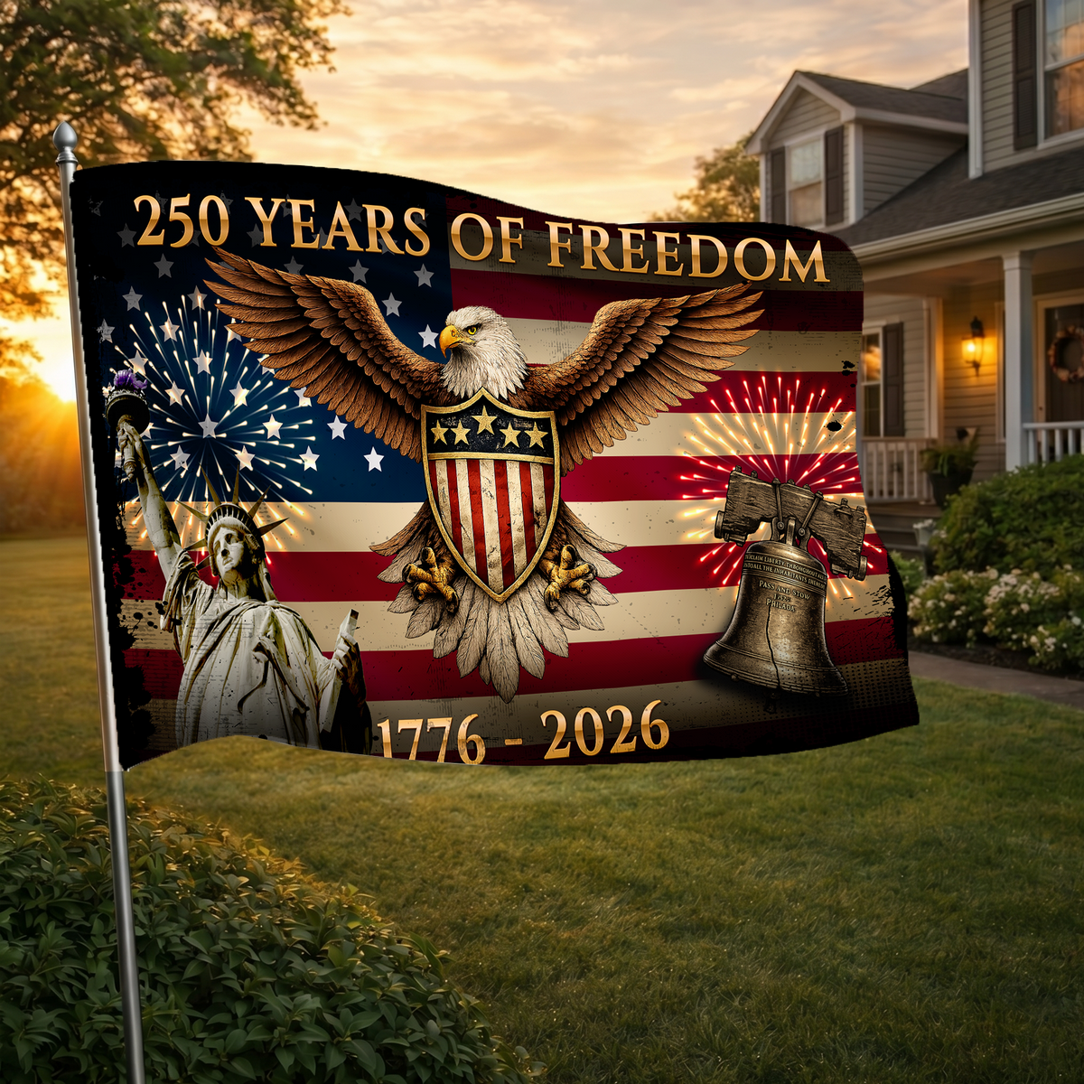 250 Years of Freedom Flag | 1776-2026 Eagle & Liberty Bell Flags