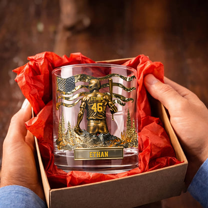 Personalized Baseball Whiskey Glass - Custom Sports Lover Gift