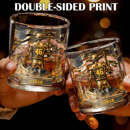 Personalized Baseball Whiskey Glass - Custom Sports Lover Gift