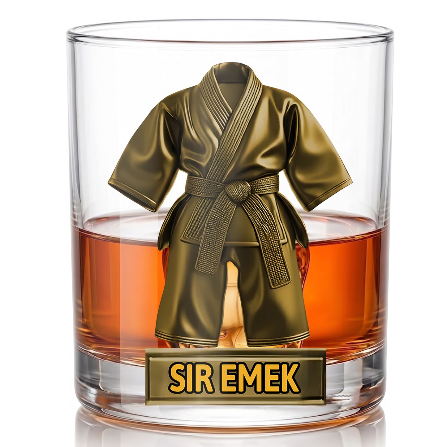 Personalized Taekwondo Whiskey Glass - Custom Martial Arts Gift