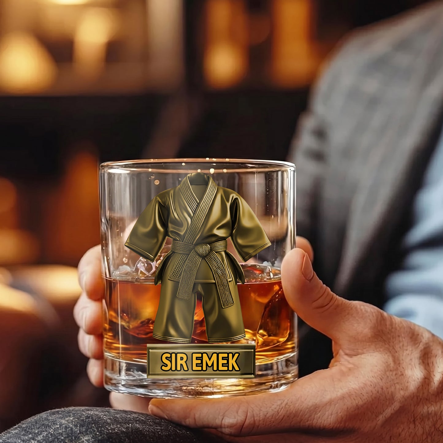 Personalized Taekwondo Whiskey Glass - Custom Martial Arts Gift