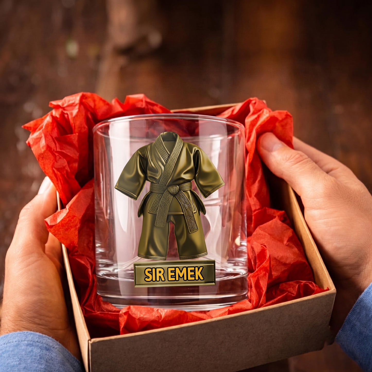 Personalized Taekwondo Whiskey Glass - Custom Martial Arts Gift