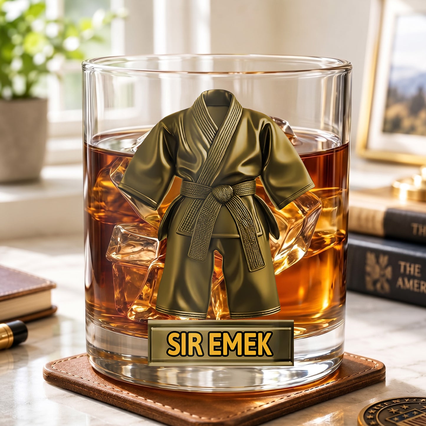 Personalized Taekwondo Whiskey Glass - Custom Martial Arts Gift