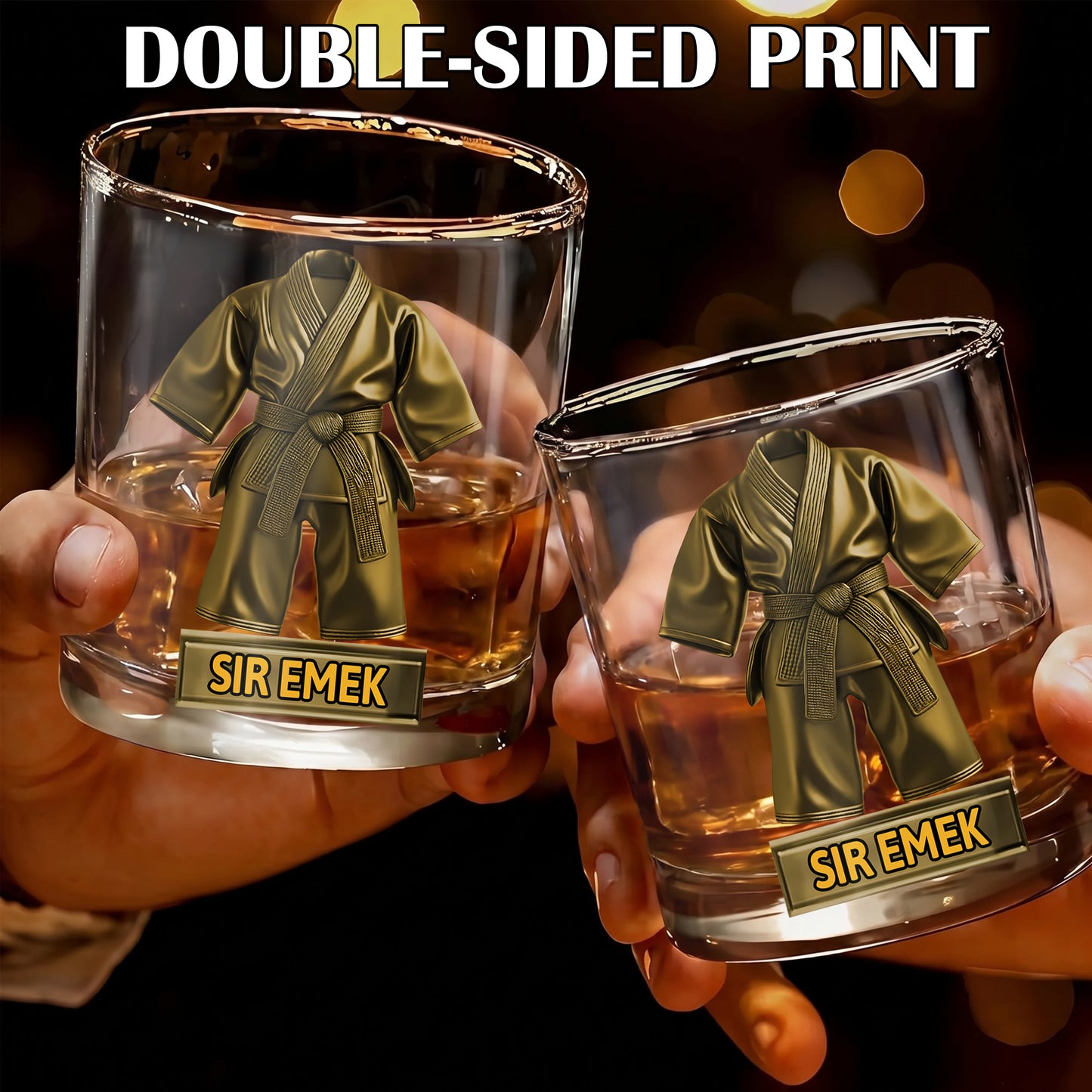Personalized Taekwondo Whiskey Glass - Custom Martial Arts Gift