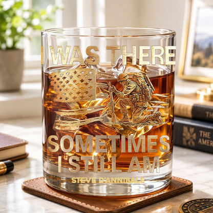 Personalized Veteran Whiskey Glass - Custom Military Tribute Gift