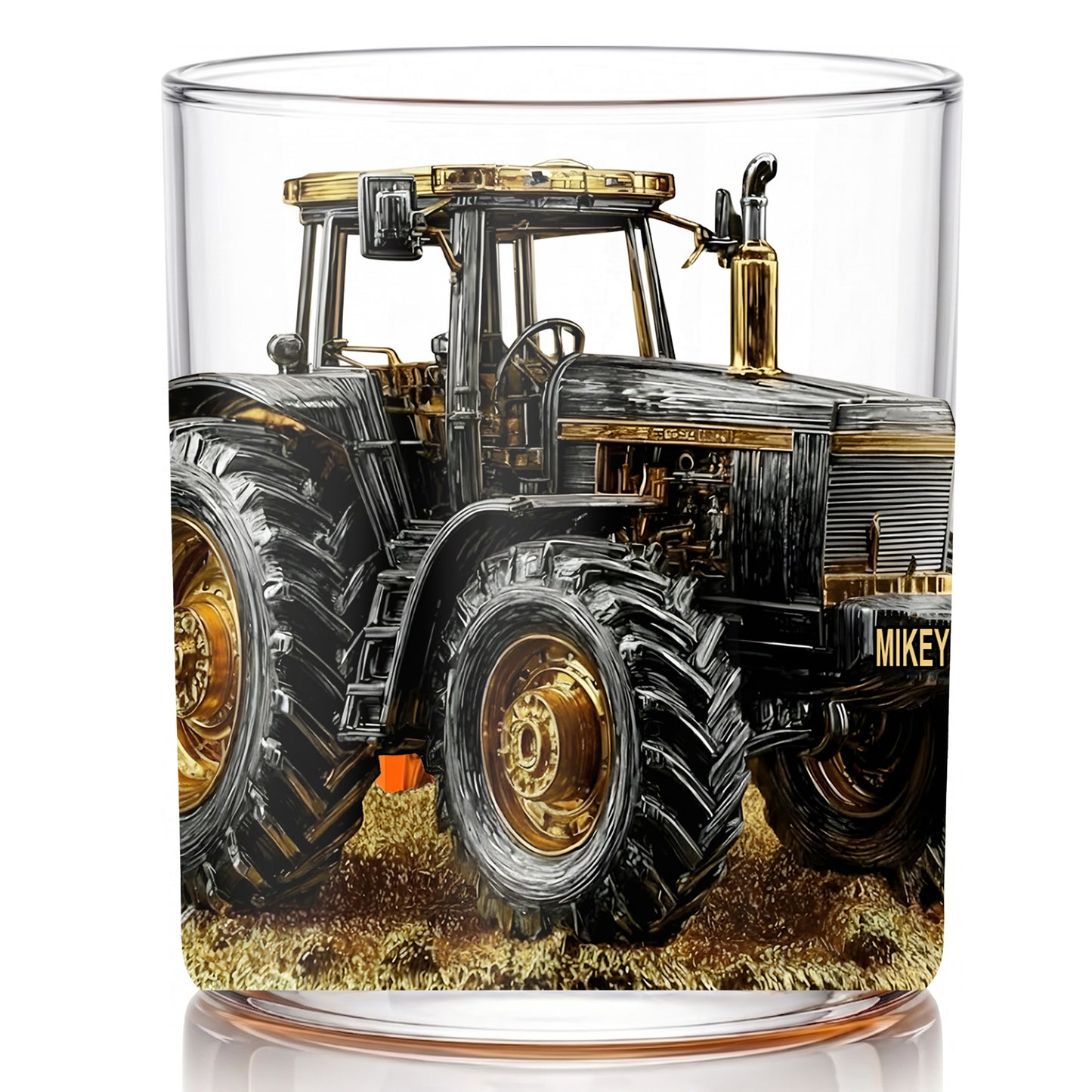 Personalized Tractor Whiskey Glass - Custom Farmer Gift Ideas