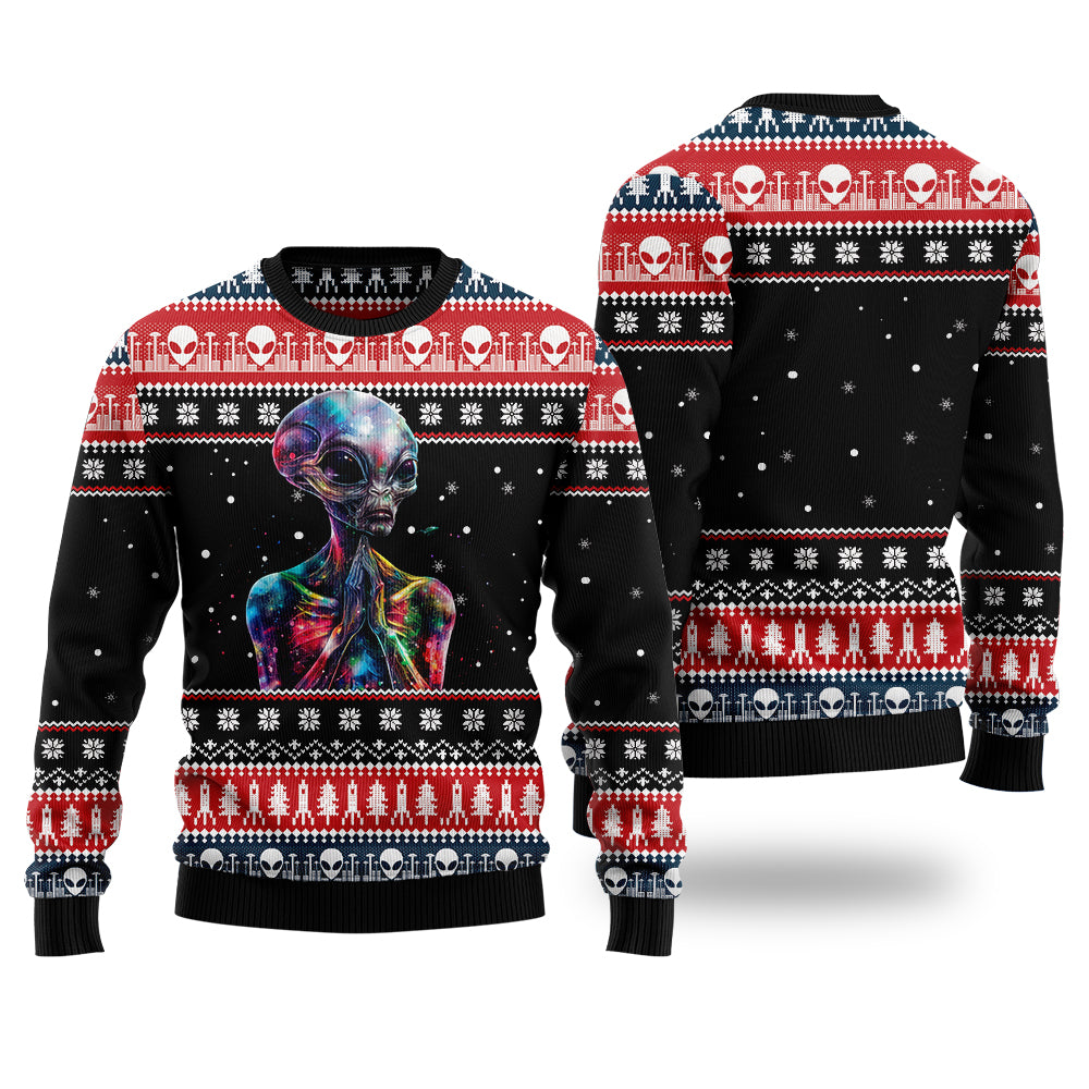 Funny Alien Ugly Christmas Sweater