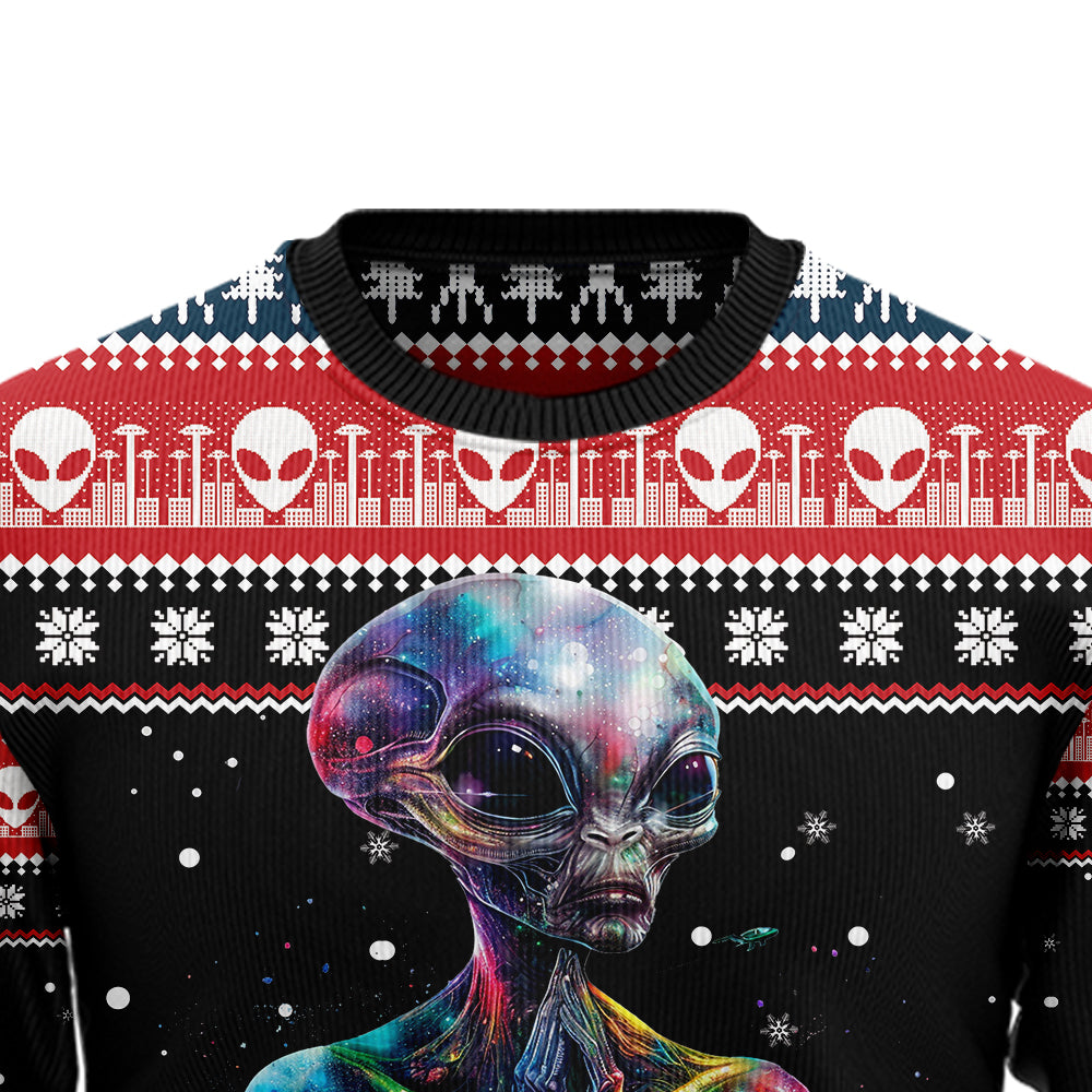 Funny Alien Ugly Christmas Sweater