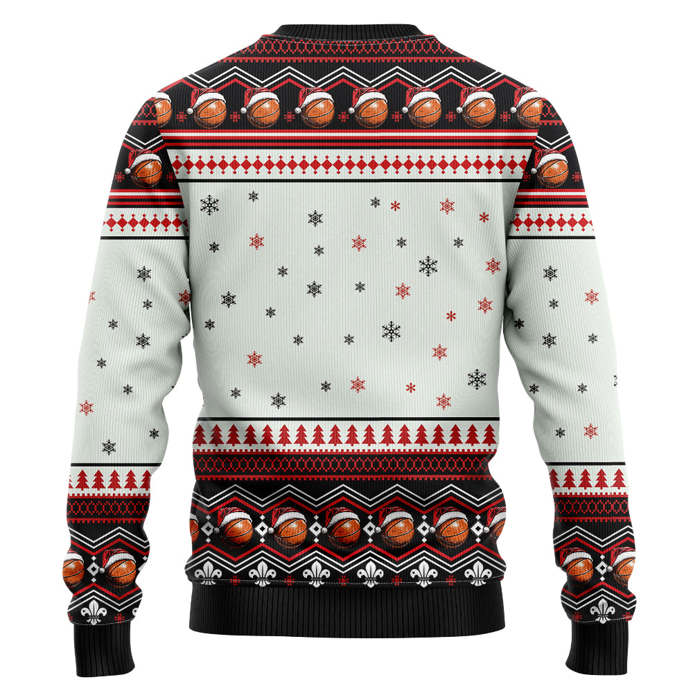 Basketball Santa Hat Ugly Christmas Sweater