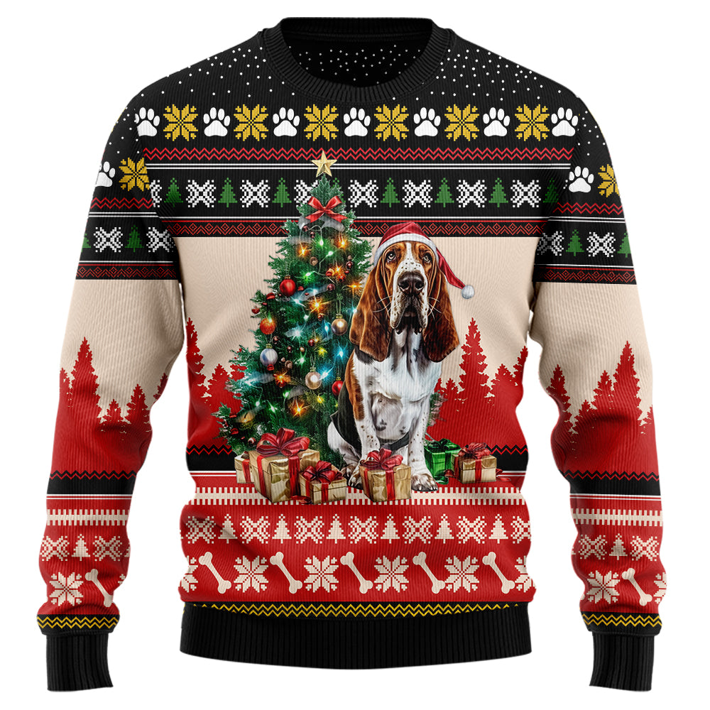 Basset Hound Ugly Christmas Sweater