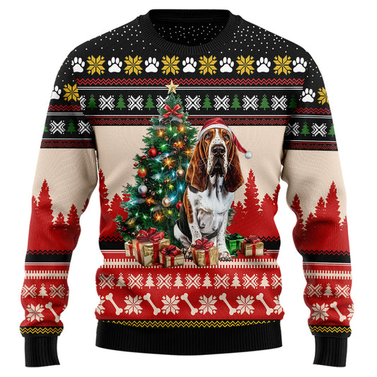 Basset Hound Ugly Christmas Sweater