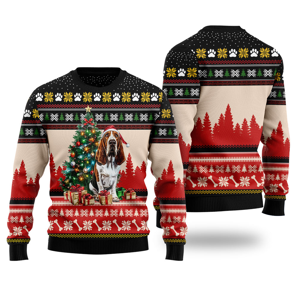 Basset Hound Ugly Christmas Sweater