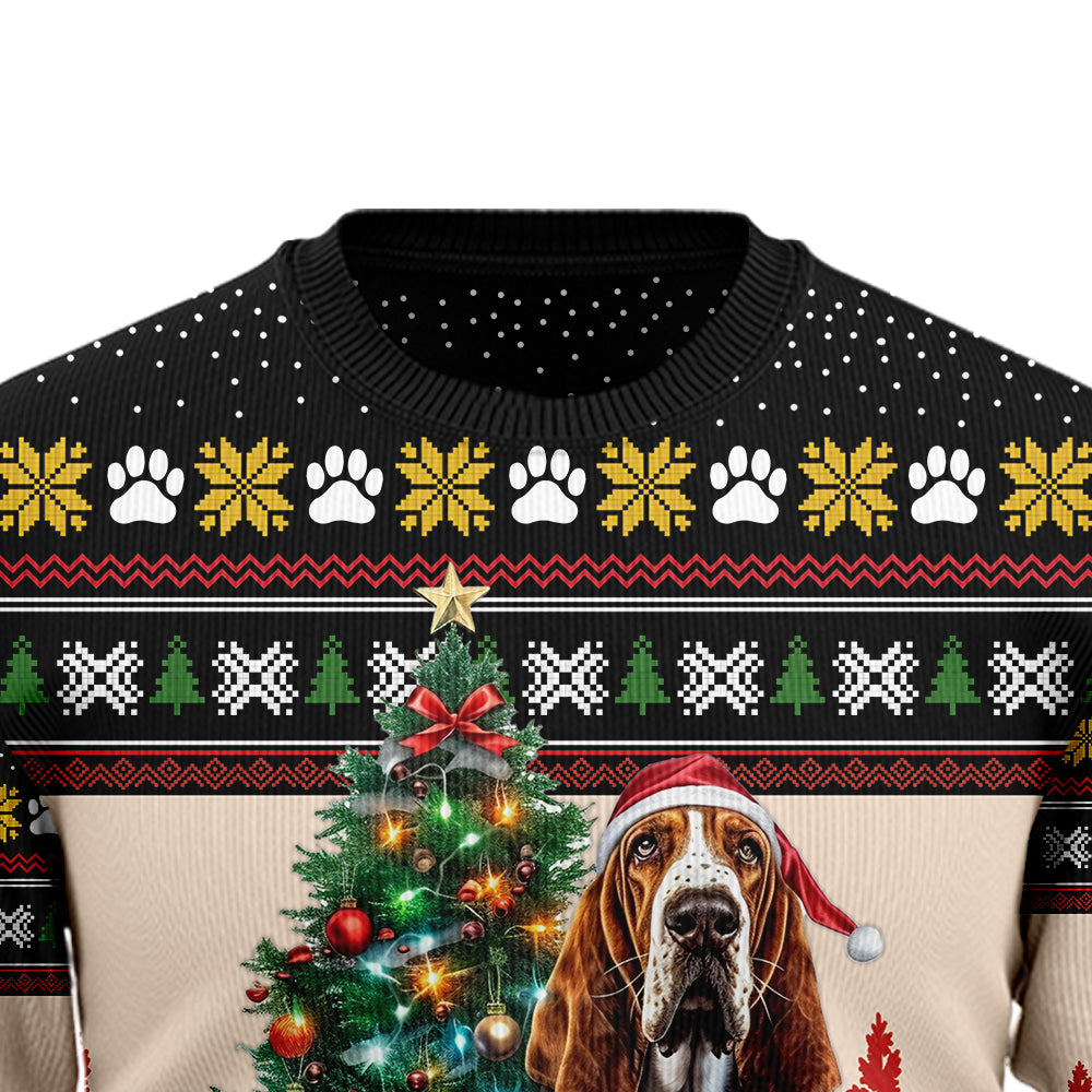 Basset Hound Ugly Christmas Sweater