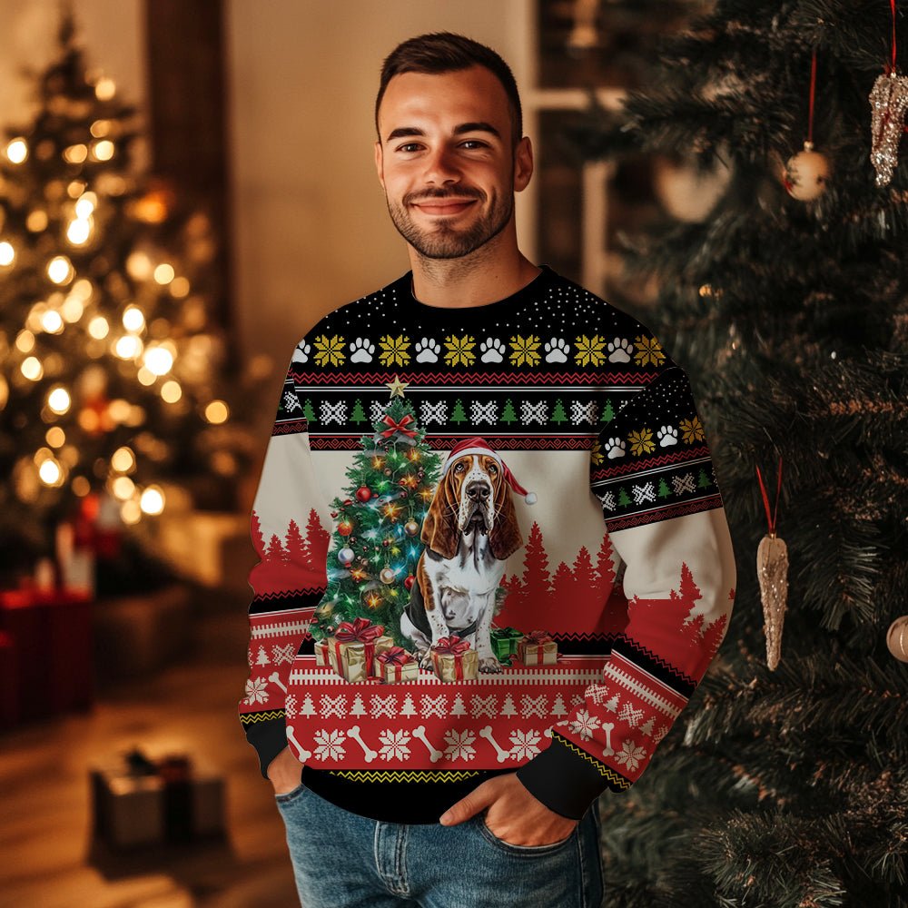 Basset Hound Ugly Christmas Sweater