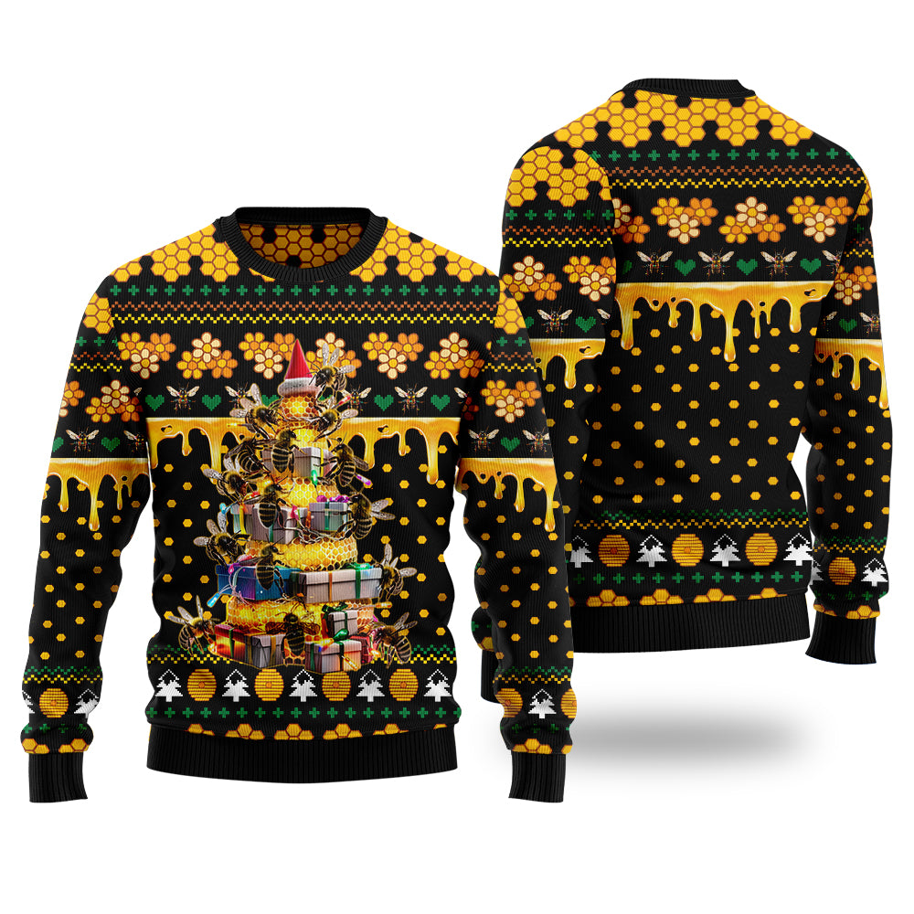 Honeybee Christmas Tree Ugly Christmas Sweater