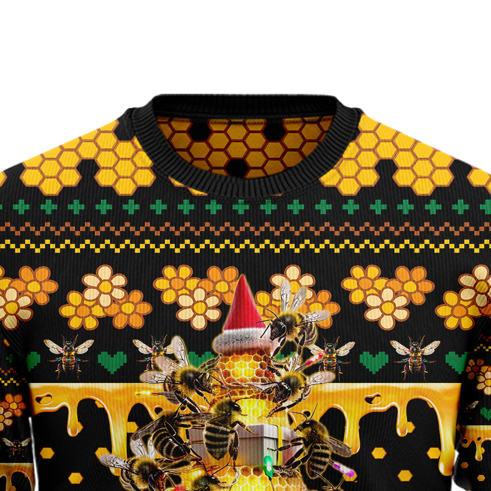 Honeybee Christmas Tree Ugly Christmas Sweater