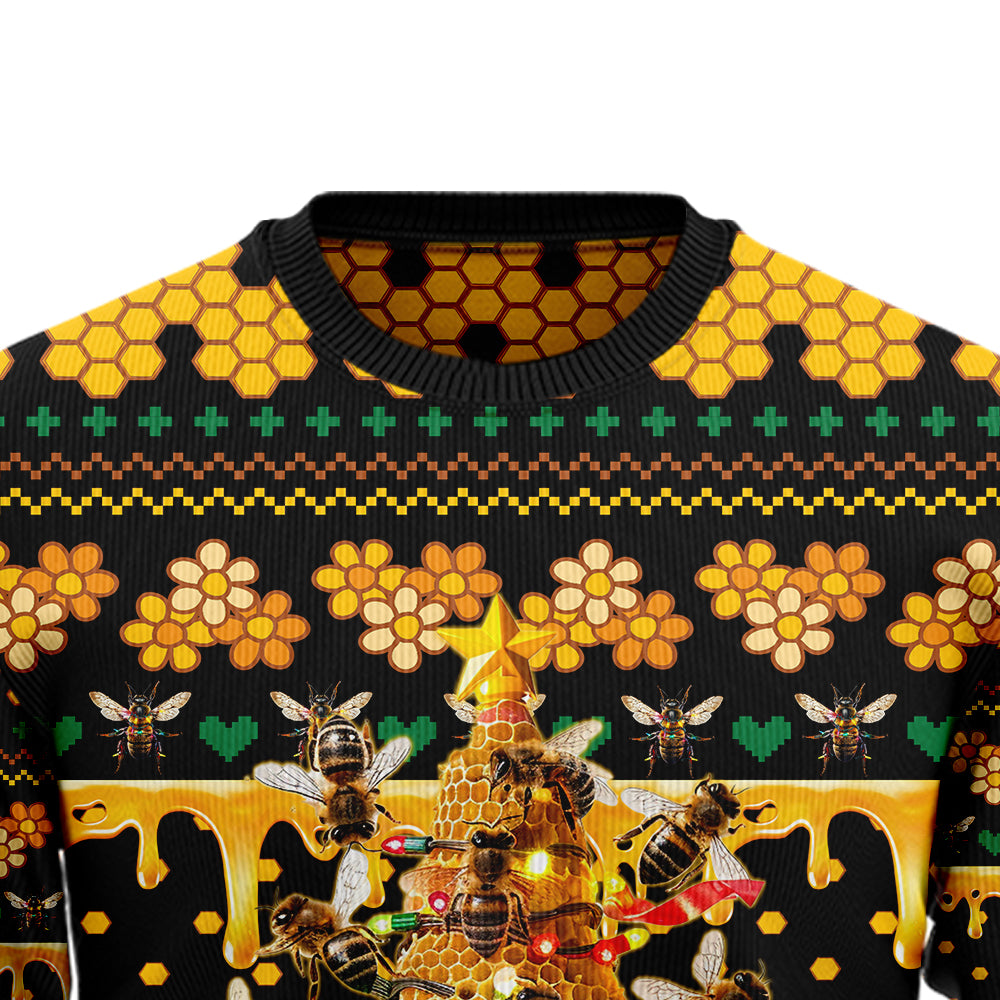 Bee Christmas Tree Ugly Christmas Sweater