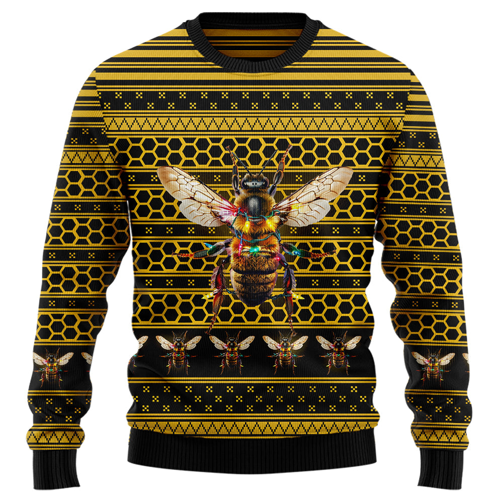 Festive Honeybee Ugly Christmas Sweater