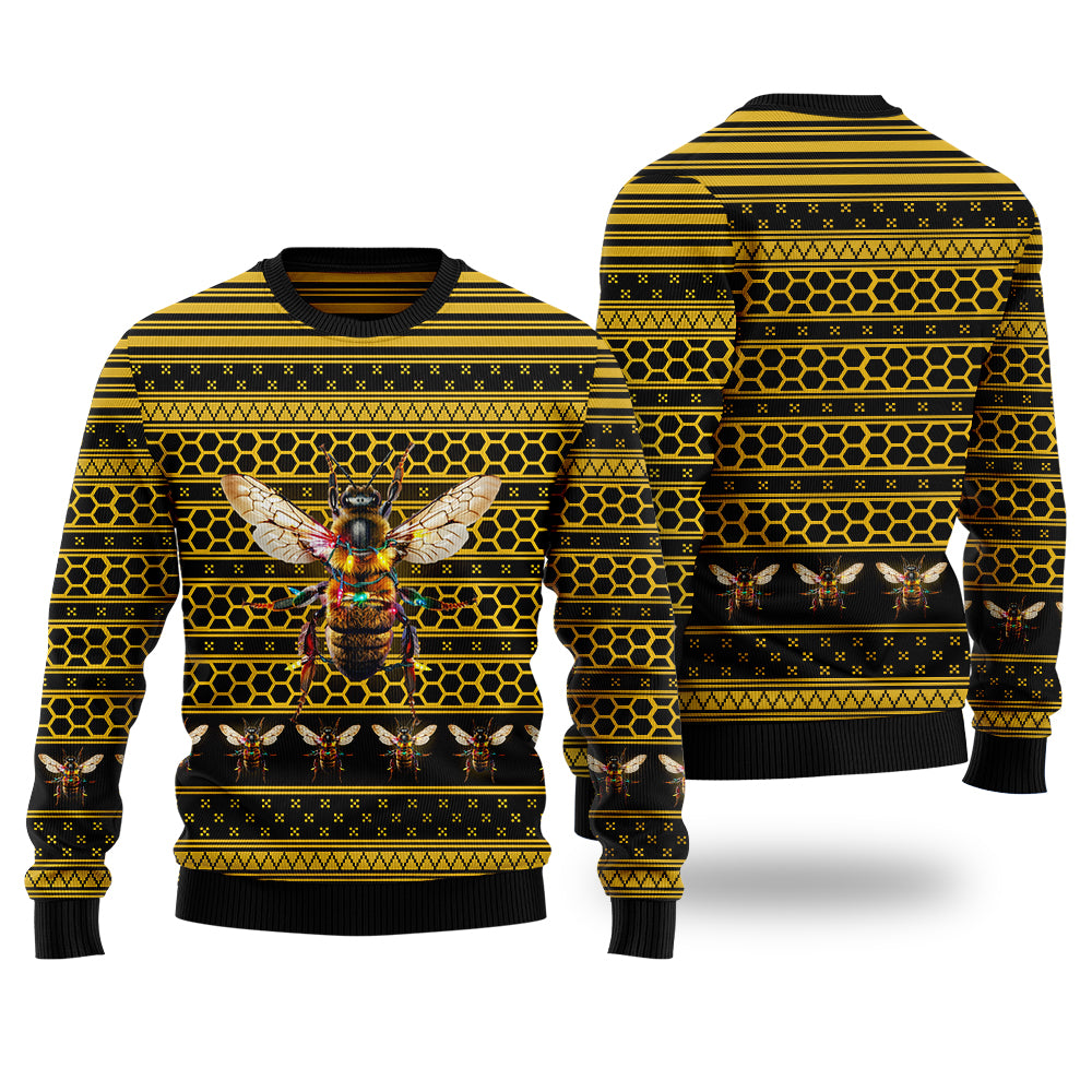 Festive Honeybee Ugly Christmas Sweater