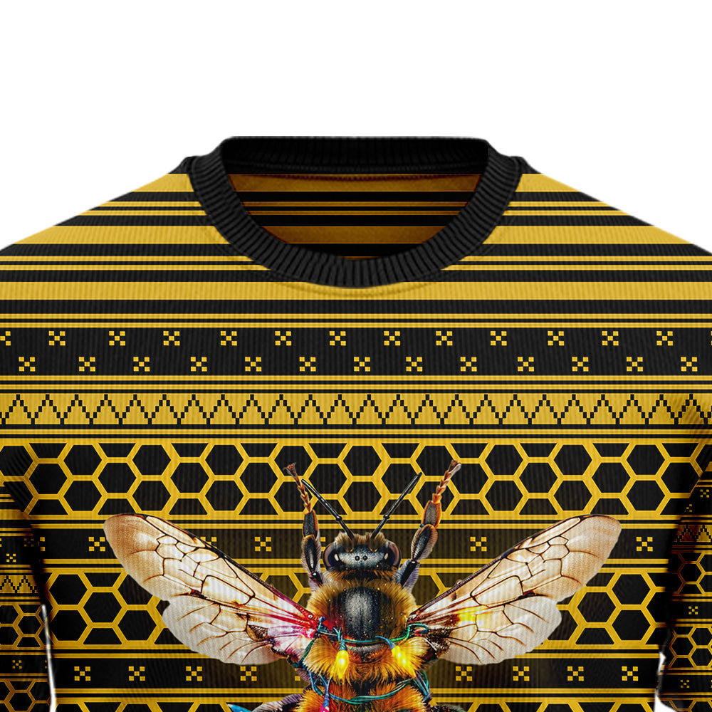 Festive Honeybee Ugly Christmas Sweater